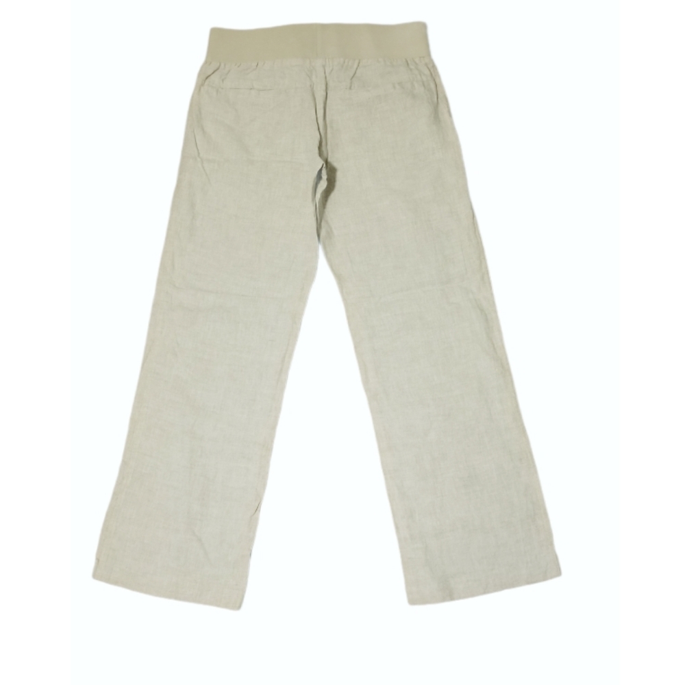 Allen Allen Linen pants Beige Neutral color size M - Picture 2 of 10